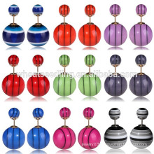 2015 double ball colorful fashion earring